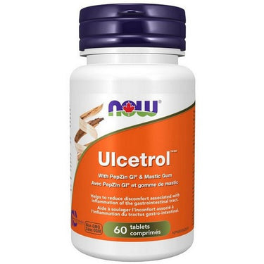 Ulcetrol w/Zinc L-Carnosine Mastic Gum 60 Tabs by Now