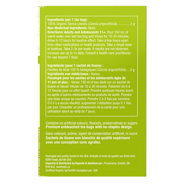 Organic Senna Tea 24 Bags by Now