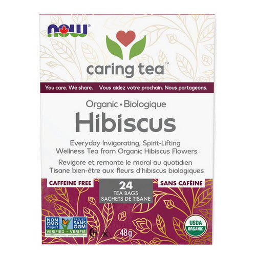 Organic Hibiscus Tea 24 Bags by Now