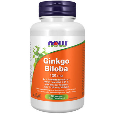 Ginkgo Biloba 24% 50:1 Extract 100 VegCaps by Now
