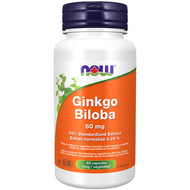 Ginkgo Biloba 24% 50:1 Ext 60 VegCaps by Now