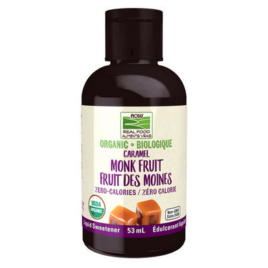 Organic Monk Fruit Liquid Sweetener Caramel 53 Ml by Now