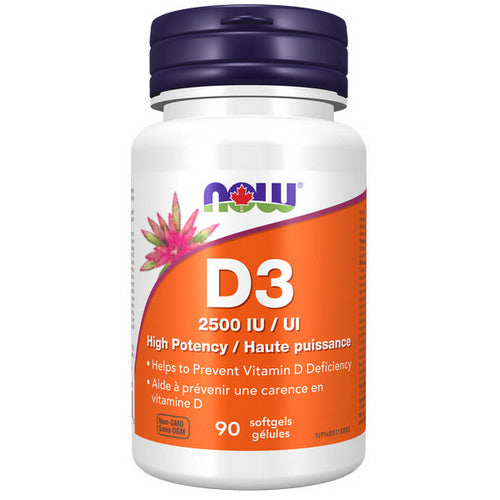 Vitamin D-3 2500 IU 90 Softgels by Now