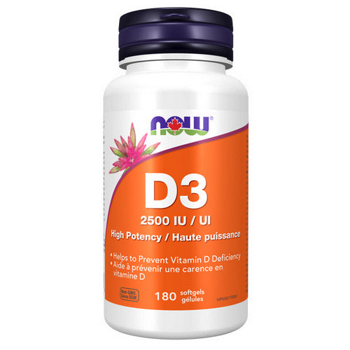 Vitamin D-3 180 Softgels by Now