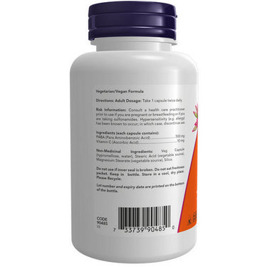 PABA with Vitamin C 100 VegCaps by Now