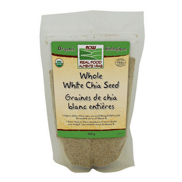 Organic Whole White Chia Seed 400 Grams by Now