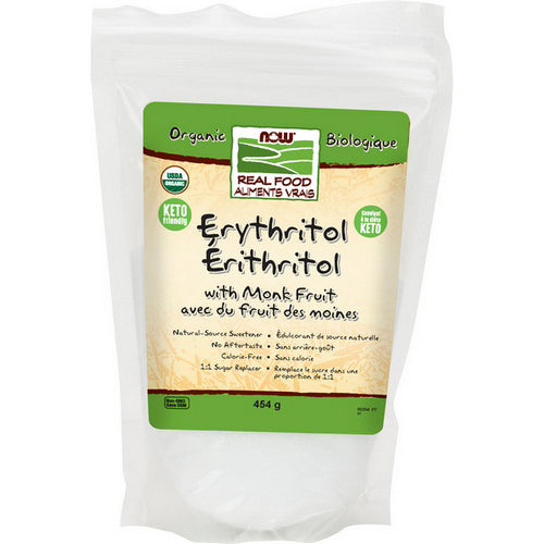 Organic Erythritol and Org Monk Fruit 454 Grams by Now