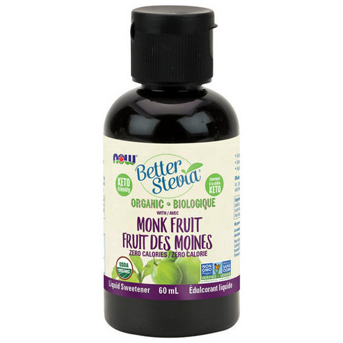 Organic Stevia and Org Monk Fruit Liquid 60 Ml by Now