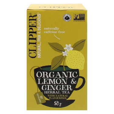 Organic Lemon & Ginger Tea 50 Grams (Case Of 6) by Clipper Tea