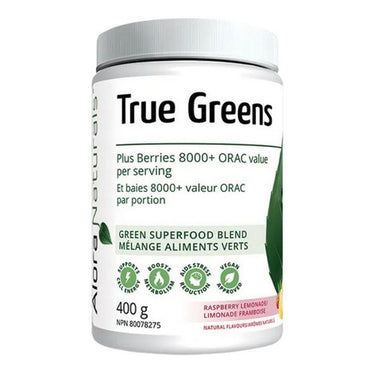 Alora Naturals, True Greens Raspberry Lemonade, 400 Grams