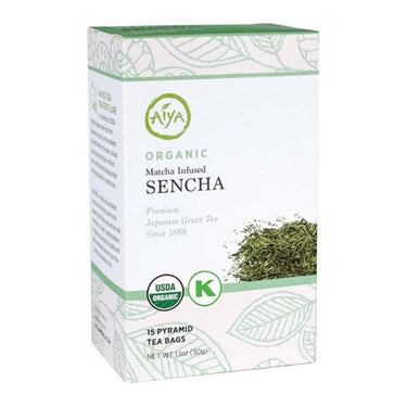Aiya, Organic Matcha Infused Sencha Tea, 30 Grams