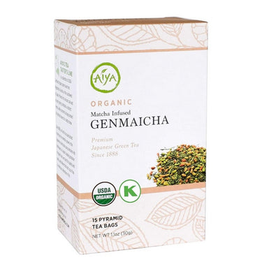 Aiya, Organic Matcha Infused Genmaicha Tea, 30 Grams
