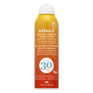 Derma e, Ultra Sheer Mineral Sunscreen Mist SPF30, 177 Ml