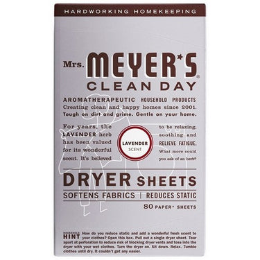 Dryer Sheets Lavender 80 Count by Mrs. Meyers Clean Day