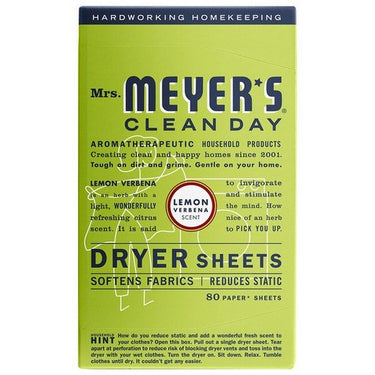 Dryer Sheets Lemon Verbena 80 Count by Mrs. Meyers Clean Day