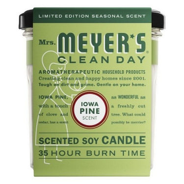 Mrs. Meyers Clean Day, Large Soy Candle Iowa Pine, 200 Grams