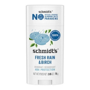 Fresh Rain and Birch Deodorant 75 Grams by Schmidts Naturals