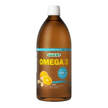 Land Art, Omega-3 Cold Pressed Oil, Orange /Ginger 500 Ml