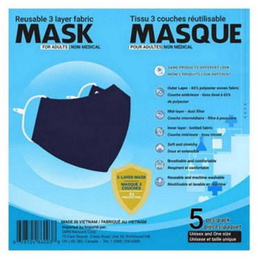 Mask for Adults Blue 5 Pack by Sequence Health