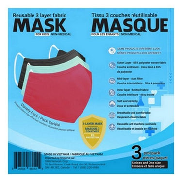 Kids Mask - Assorted 3 Pack by Sequence Health