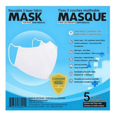 Mask for Kids White 5 Pack by Sequence Health