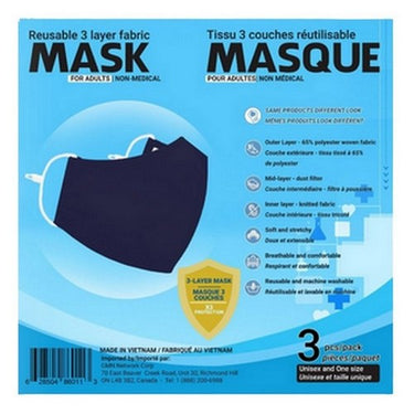 Mask for Adults Blue 3 Pack by Sequence Health