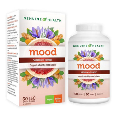 Genuine Health, Mood, Saffron and Turmeric 60 Caps