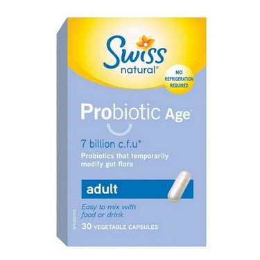 Swiss Natural, Probiotic Age Adult, 7 Billion Cfu, 30 Caps