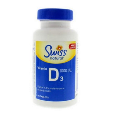 Swiss Natural, Vitamin D3, 1000 I.U, 90 Tabs