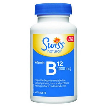 Vitamin B12 60 Tabs by Swiss Natural