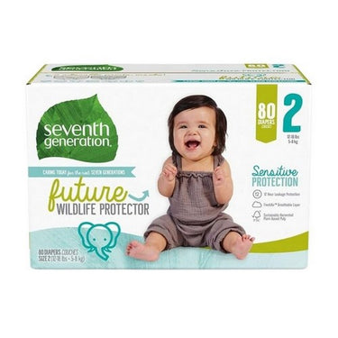 Baby Diaper Medium Stage 2 80 Count by Seventh Generation