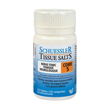 Schuessler Tissue Salts Comb 5 Nerve Tonic 125 Tabs by Martin & Pleasance North America