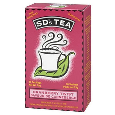SD's Tea Cranberry 30 Bags by Platinum Naturals