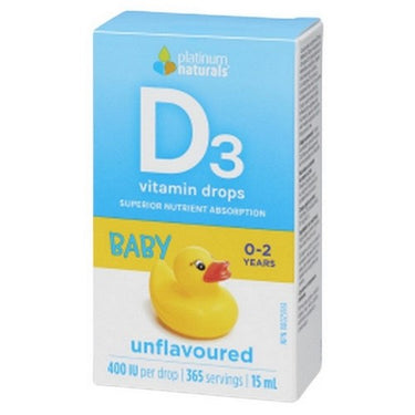 Platinum Naturals, Delicious D3 Vitamin Drops For Babies, 15 Ml