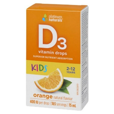 Platinum Naturals, Delicious D3 Vitamin Drops For Kids, 15 Ml