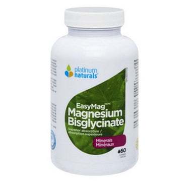 EasyMag Magnesium Bisglycinate 60 Softgels by Platinum Naturals