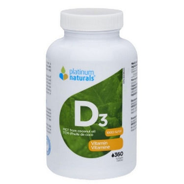 Platinum Naturals, Vitamin D3, 360 Softgels