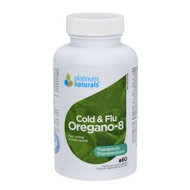 Oregano-8 Cold and Flu 60 Veg Caps by Platinum Naturals