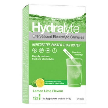 Electrolyte Granules  Lemon Lime 12 Count by Hydralyte