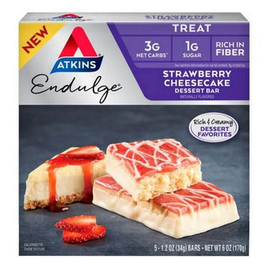 Endulge Strawberry Cheesecake Dessert Bar 170 Grams by Atkins