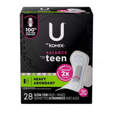U By Kotex Premium Ultra Thin With Wings 28 Count by U By Kotex