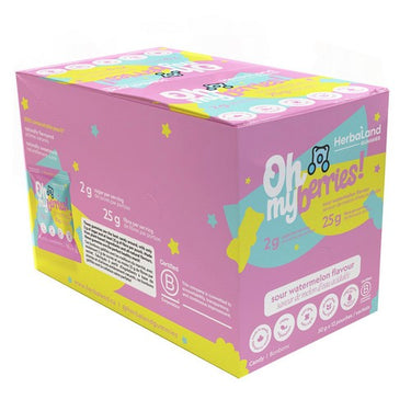 Oh My Berries! Sour Watermelon 50 Grams (Case of 12) by Herbaland Naturals