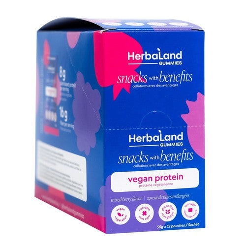 Vegan Protein Mixed Berry 50 Grams (Case of 12) by Herbaland Naturals