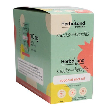 Coconut MCT Coconut & Strawberry 40 Grams (Case of 12) by Herbaland Naturals