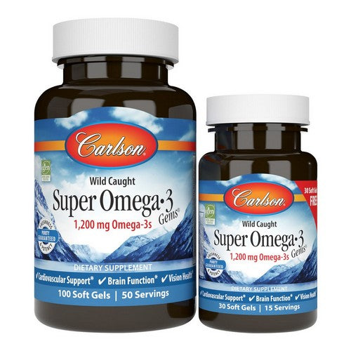 Super Omega-3 Gems 100 + 30 Softgels by Carlson