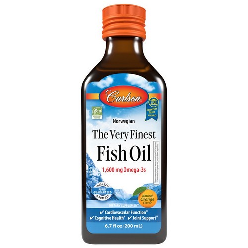 The Very Finest Fish Oil Orange 200 Ml by Carlson