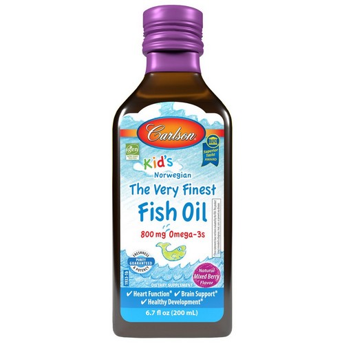 The Very Finest Fish Oil Kids Mixed Berry 200 Ml by Carlson
