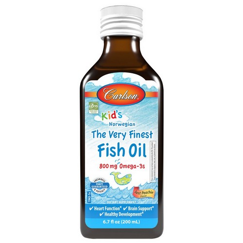 The Very Finest Fish Oil Kids Just Peachie 200 Ml by Carlson