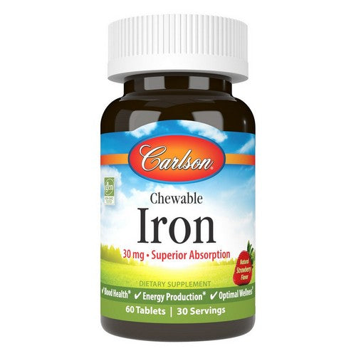 Chewable Iron Tablets 60 Count by Carlson