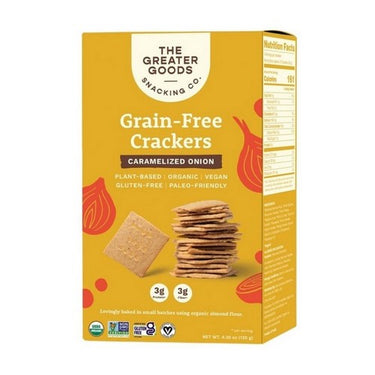 Grain-Free Crackers Caramelized Onion 120 Grams (Case Of 7) by Left Coast Naturals